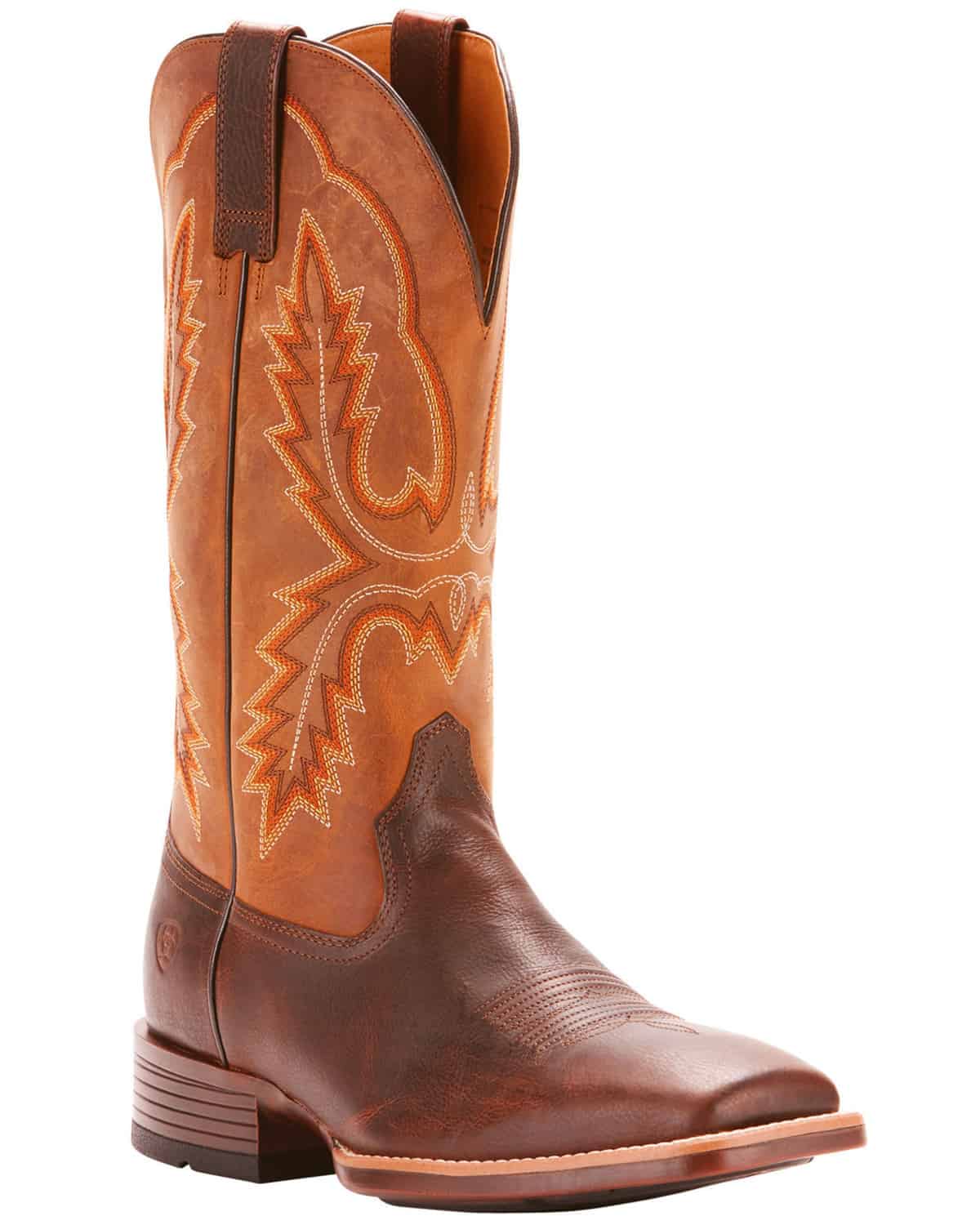 Broad Square Toe Cowboy Boots