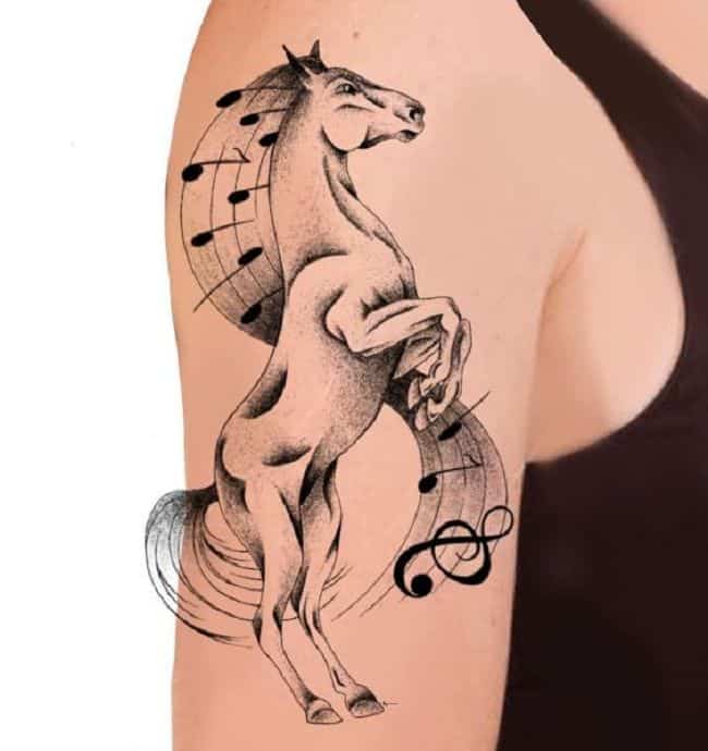 31 Simple & Easy Horse Tattoo Ideas